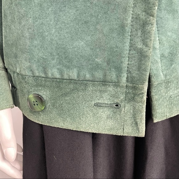Vintage 80’s Green Suede Jacket - Picture 9 of 11